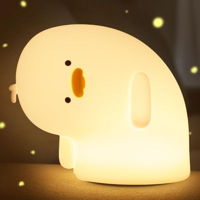 Attivolife Duck Night Light, Silicone Why Duck Lamp, Silica Gel Nursery Bedside Lamp with Dimmable Rechargeable, Best Decor for Bedroom Living Room Study, Creative Gift Idea for Baby Kids Friends
