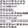 ELCOKITEX Power Strip AC 250V 10A C13 3 Pins 3 Outlets Inlet Module Plug Power Connector Socket Straight AC-102-DL view 3