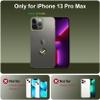 RFUNGUANGO for iPhone 13 Pro Max Case Compatible with Magsafe, with 2X Tempered Glass Screen Protector, 2X Camera Lens Protector, 360 Full Body Shockproof Heavy Dropproof, Interurban Gray view 2