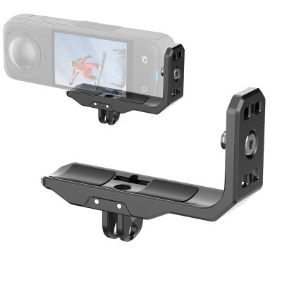 DirectNine Basics Horizontal Action Mount for Insta360 X4 Panoramic Sports Camera,Aluminum Horizontal Border Extension Bracket Mount Adapter