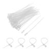 MECCANIXITY 500Pcs 6 Inch 40 Lbs Mounting Head Cable Zip Ties with Screw Hole Self-Locking Nylon Cable Tie 0.14" Wraps for Cord Management, White view 1