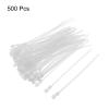 MECCANIXITY 500Pcs 6 Inch 40 Lbs Mounting Head Cable Zip Ties with Screw Hole Self-Locking Nylon Cable Tie 0.14" Wraps for Cord Management, White view 3