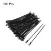 MECCANIXITY 500Pcs 6 Inch 40 Lbs Mounting Head Cable Zip Ties with Screw Hole Self-Locking Nylon Cable Tie 0.14" Wraps for Cord Management, Black view 3