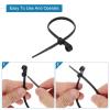 MECCANIXITY 500Pcs 6 Inch 40 Lbs Mounting Head Cable Zip Ties with Screw Hole Self-Locking Nylon Cable Tie 0.14" Wraps for Cord Management, Black view 4