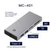 GRABLOOM M.2 UsbC Hub TypeC Adapter 4K60Hz HDMIcompatible PD100W Power Delivery USB 10Gbps Splitters Docking Station Business Trips view 2