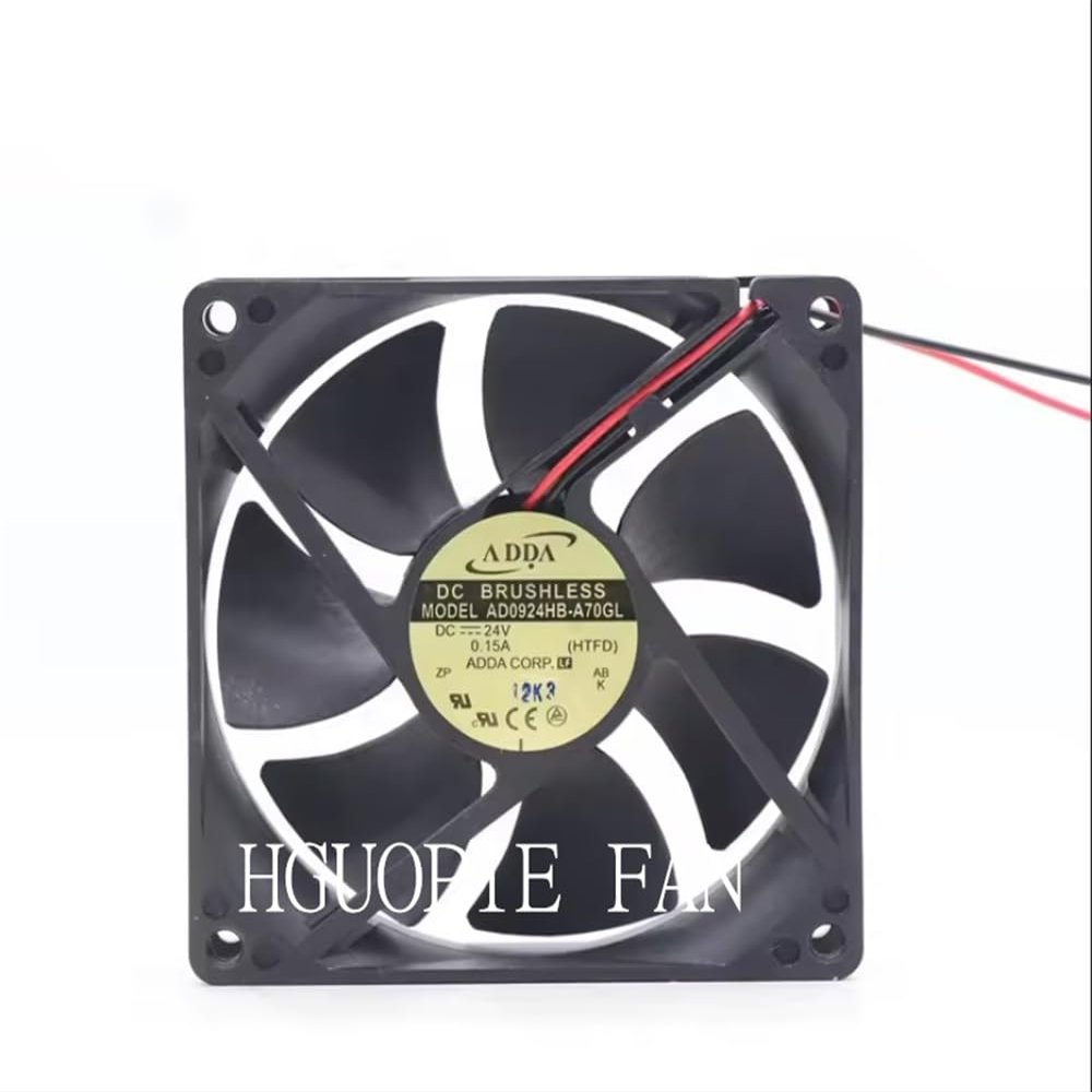 HGUOPIE for ADDA Fan AD0924HB-A70GL Axial Fan 24VDC 0.15A 92X92X25MM 2-Wire Case Cooling Fan