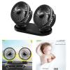GRABLOOM Dual-Head Electric Fan Portable Car Vehicle Fan Vehicle Mounted USB Fan Strong Wind Desk Fan for Vehicles SUV Boats Vehicle-Mounted Fan, Black view 2