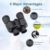 Folding Binoculars, 20x50, Lightweight Binoculars, Binoculars for Night Vision, Bird Watching, Colour (Black) telescopes view 3