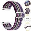 Compatible for RUIMEN Smart Watches Bands, Lamshaw 22mm Stretch Elastics Nylon Adjustable Replacement Strap Accessories for Men & Women Compatible for RUIMEN D1 1.85" Smart Watches (Aztec Style Rainbow) view 4