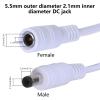 GRABLOOM 5.5x2.1mm to 5.5x2.1mm Power Cable Female to Male for CCTV Security Cameras Monitor LED Light Signs Power Cable Length Power Extension Cable view 4
