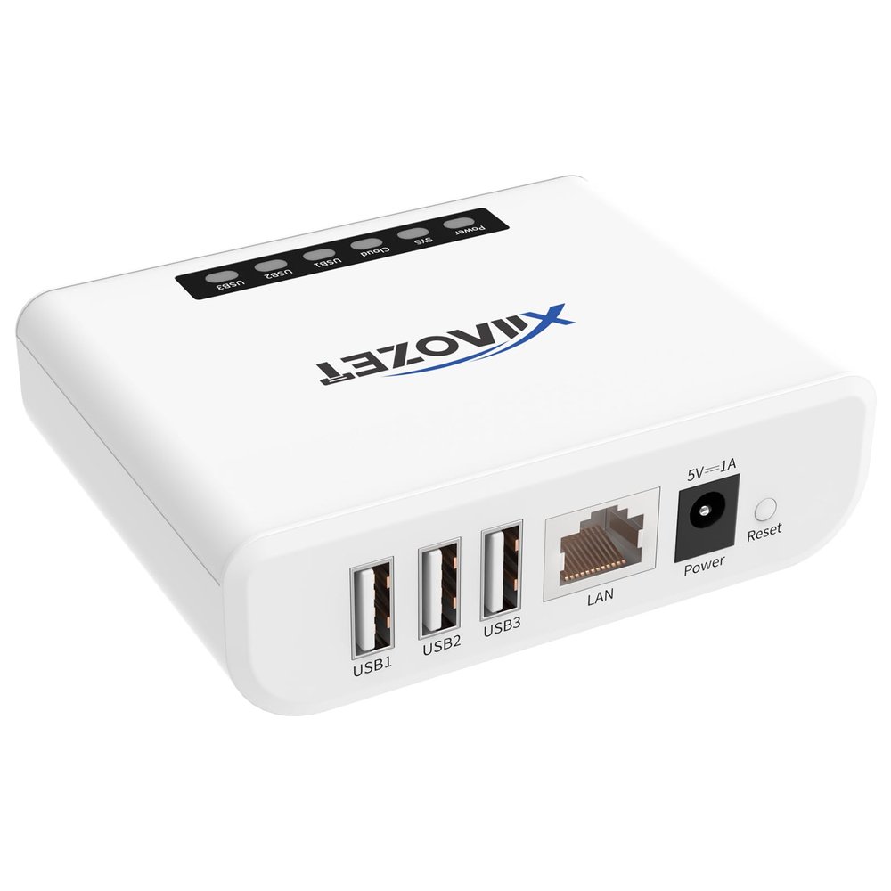 Xiiaozet Wireless Print Server to Share 3 USB Printers Over Local Network