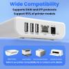 Xiiaozet Wireless Print Server to Share 3 USB Printers Over Local Network view 4