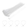 MECCANIXITY 250Pcs 12 Inch 48 Lbs Mounting Head Cable Zip Ties with Screw Hole Self-Locking Nylon Cable Tie 3/16" Wraps for Cord Management, White view 1