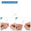 MECCANIXITY 250Pcs 12 Inch 48 Lbs Mounting Head Cable Zip Ties with Screw Hole Self-Locking Nylon Cable Tie 3/16" Wraps for Cord Management, White view 4