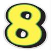 Magnetic Number 8 Sign 10" x 16" Yellow with Green Border - Pack of 2 view 1