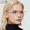 Firmoo Reading Glasses 0.0x-3.0x Blue Light Blocking Square Computer Readers Glasses for TV Tablets Phones(Pink 0.5x) view 2
