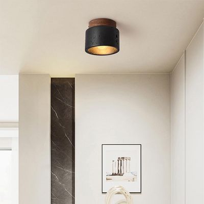 DXYC Natural Stone Marble Nordic Semi Flush Mount Ceiling Light - Farmhouse Vintage Ceiling Lamp for Kitchen Laundry Room Porch Staircase
