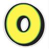 Magnetic Number 0 Sign 10" x 16" Yellow with Green Border - Pack of 4 view 1