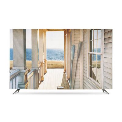 32-85 Inch TV Cover Indoor - LCD TV Screen Protector For Flatscreen - Inside TV Dust Cover For Flat Screen Television Clean Decorative Light Moving Fabric Cover(Size:47IN,Color:B)