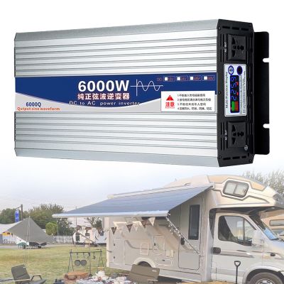 5000W,6000W Pure Sine Wave Inverter,Car Converter,Power Inverter DC 12V/24V/48V/60V/72V to AC 220V,Color Screen Displayfor RV/Truck/Car/Emergency/Solar,6000W-48V