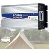 Power Inverter Pure Sine Wave12V/24V/48V/60V/72V DC to 220V AC,Car Inverter,with Cooling FansLCD Display-Peak Power 5000/6000W,for Car RV Boat Outdoor Working Power Supply,6000W-60V view 1