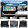 Roadanvi X12 12.3" Android Car Stereo for Toyota RAV4 2019 2020 2021 2022 Wireless Apple Carplay Android Auto Car Radio Bluetooth Head Unit QLED Touch Screen 1920x720 GPS Navigation view 2