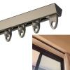 Ceiling Curtain Track Set - Ceiling Track for Curtains-Room Divider - Aluminum Ceiling Curtain Track V-Shape Curtain Rail - Curtain Track Ceiling Mount for Living Room Bedroom ( Color : Champagne , Si view 1