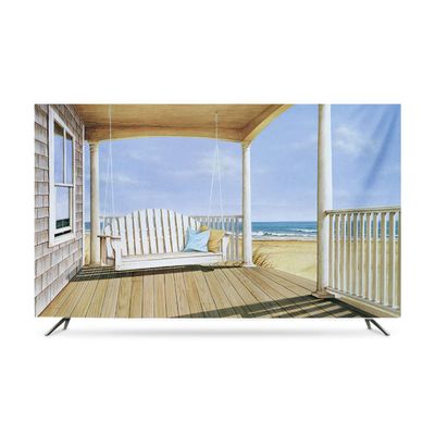 32-85 Inch TV Cover Indoor - LCD TV Screen Protector For Flatscreen - Inside TV Dust Cover For Flat Screen Television Clean Decorative Light Moving Fabric Cover(Size:78IN,Color:A)