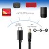 GRABLOOM USB C Type-C to 5.5x2.1mm 2.5x0.7mm 3.5x1.35mm 4.0x1.7mm 24V Power Cable for Router LED Light Fan Any 24V Devices 5.5x2.1mm view 2
