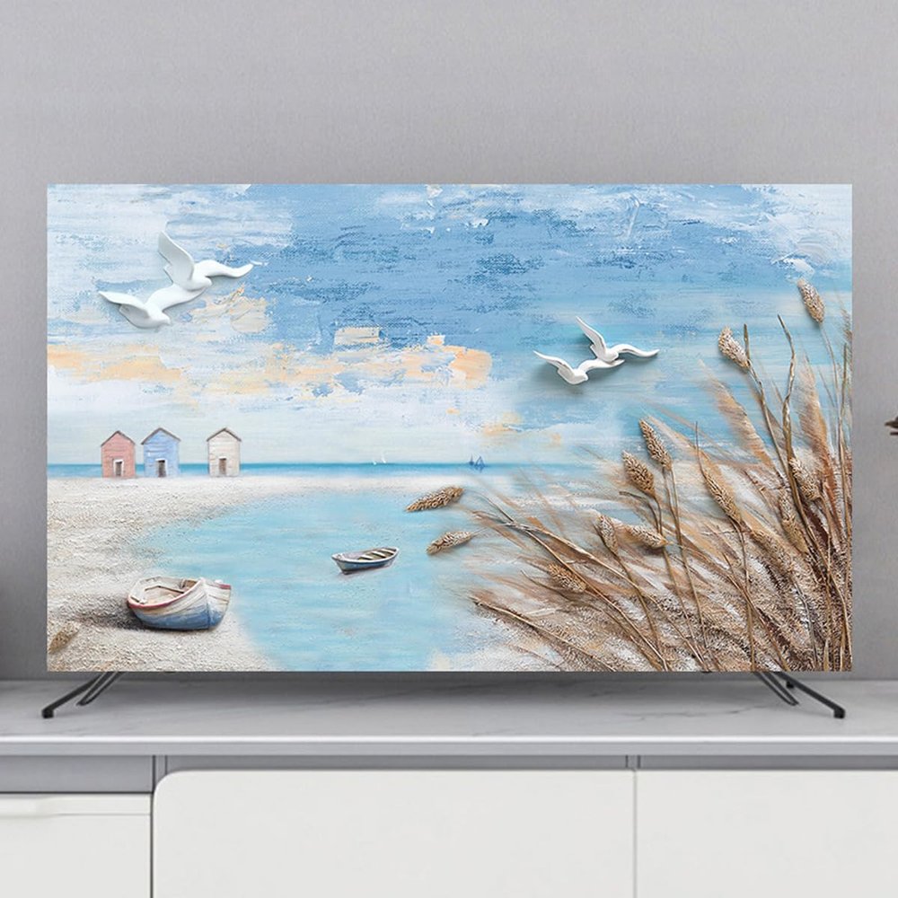 Desktop And TV Monitor Dust Cover 32-86 Inch Anti-Static Dustproof LCD/LED/HD Panel Case Computer Screen Protective Sleeve Compatible With IMac 24 Inch, 22-25 Inch PC(Size:32in(80x50cm),Color:C)