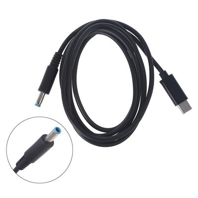 GRABLOOM 20V 3-5A Type-C Charger Adapter for HP-Laptop Type-C PD Power Adapter Converter to 4.5x3.0 for Plug 20v 3a-5a 1.5 Meters HP-Laptop Charger Type-C PD Power Adapter Converter to 4.5x3.0mm Plug