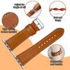 Custom Watch Strap Personalized Bands For iWatch 38mm 40mm 41mm 42mm 44mm 45mm, Laser Engraving Genuine Leather Wrist Straps for Series SE/8/7/6/5/4/3/2/1 view 3