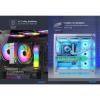 HDYDSSD Computer Cases,Mid-Tower PC Gaming Case ATX/M-ATX/ITX - Front I/O USB 3.0-270  Panoramic View Tempered Glass Panel - 10 Fan Positions view 4