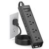 10 FT Extension Cord - Long Power Strip Surge Protector, Flat Plug, 12 Widely Outlets 3 Sides Outlet Extender, 900J, Wall Mount, Desk Charging Station Compact for Home Office Dorm Room Essentials view 1