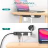 10 FT Extension Cord - Long Power Strip Surge Protector, Flat Plug, 12 Widely Outlets 3 Sides Outlet Extender, 900J, Wall Mount, Desk Charging Station Compact for Home Office Dorm Room Essentials view 4