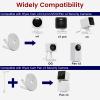 2 Pack 30ft Power Extension Cable Compatible with Wyze Cam v4,Wyze Cam Pan v3,Wyze OG,Wyze Cam v3 and v3 Pro Security Camera - 9m Long Flat USB to Micro USB Charging Cord with L-Shaped Adapter, White view 2