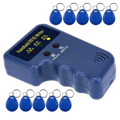 jasugKEY 125KHz RFID Access Control Card Reader Writer Duplicator Cloner, with 10pcs 125KHz Copy Cards, Can Only Match General 125KHz RFID Key Fobs or Cards