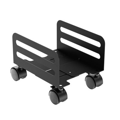 Aokicase Height-adjustable computer host mobile mount, desktop host rack and chassis rack, steel main frame (black), 1 piece