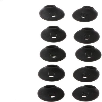 10 Pcs Black Soft Silicone Ear Pads Eartips, Compatible for WI-SP500, for Samsung S7 S6 Edge 9200 Level U in-Ear Headphones Earphone Earpads and Accessories