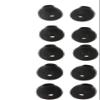 10 Pcs Black Soft Silicone Ear Pads Eartips, Compatible for WI-SP500, for Samsung S7 S6 Edge 9200 Level U in-Ear Headphones Earphone Earpads and Accessories view 1