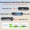 SSK USB Solid State Flash Drive 1TB, External SSD Up to 1000MB/s, Dual Port USB 3.2 Type-C/A, Portable SSD in Zinc Alloy Thumb Drive Stick for iPhone 15/16 Pro, Mac, PC, Android OTG Storage view 2