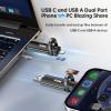 SSK USB Solid State Flash Drive 1TB, External SSD Up to 1000MB/s, Dual Port USB 3.2 Type-C/A, Portable SSD in Zinc Alloy Thumb Drive Stick for iPhone 15/16 Pro, Mac, PC, Android OTG Storage view 3