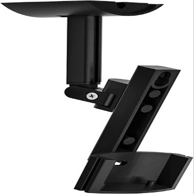Aokicase Wall and Ceiling Mount for Harman Kardon HKTS 20/BQ 30/BQ 60/BQ 65 Speakers Tilting and Pivoting Speaker Bracket for Harman Kardon SATS TS30 TS20 TS60 Speaker (Black) 1 Piece
