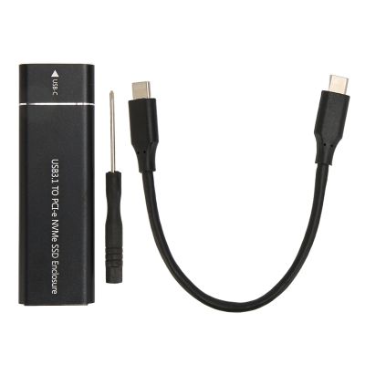 Locadence M.2 NVME SATA SSD Enclosure Adapter, USB 3.1 Type C UASP Protocol 10Gbps 2TB Type C SSD External Enclosure for 2230 2242 2260 2280 SSD (Black)