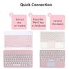 Lemore Trackpad Keyboard for iPad 10.2 9th/8th/7th Generation Case with Keyboard for iPad Air 3rd Gen/iPad Pro 10.5'' Pencil Holder Cover,Rechargeable Keyboard,Folio Stand Cover (Misty Blue) view 4