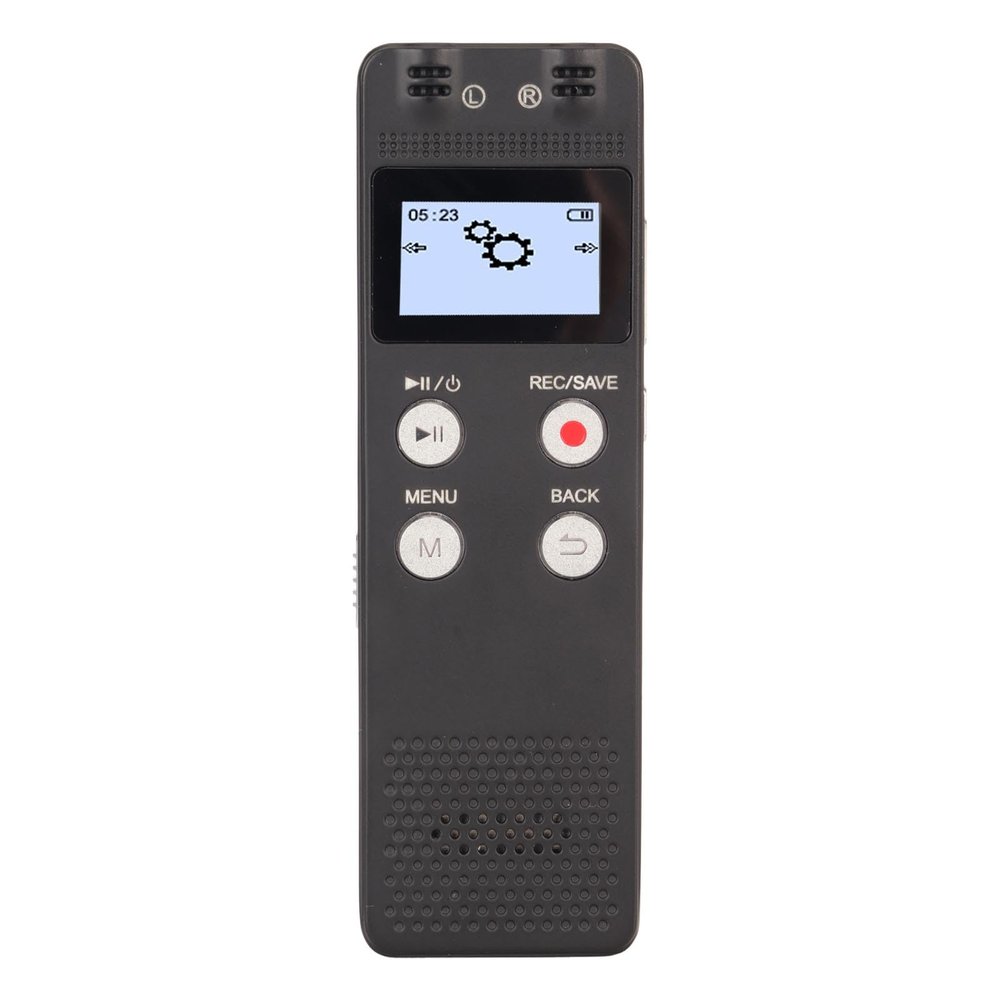 Voice Recorder, Rechargeable Voice Activated Stereo Recorder with Music Playback, One Key Recording, Timer Recording, Portable Disk (16GB)