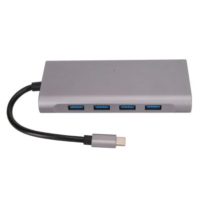 11-in-1 Type-C Hub with 4K Support, 5Gbps Transmission, 87W PD Charging, Memory Card Reader for Photographer, Video Producer and Designer
