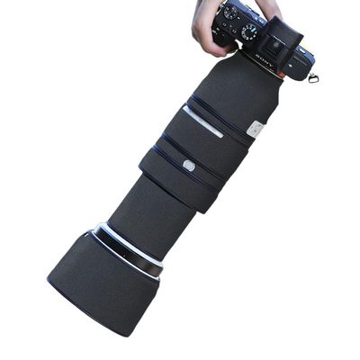 CHASING BIRDS Lens Camouflage Waterproof Coat for Sony FE 100-400mm F4.5-5.6 GM OSS Rainproof Lens Protective Cover Version IV (Classic Black)