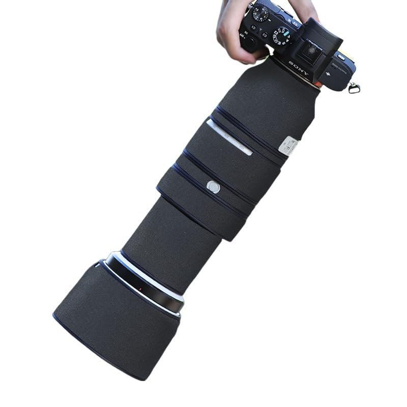 CHASING BIRDS Lens Camouflage Waterproof Coat for Sony FE 100-400mm F4.5-5.6 GM OSS Rainproof Lens Protective Cover Version IV (Classic Black)