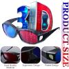 Dikilong 2 Pieces 3D Movie Game Glasses 3D Red Blue Glasses for 3D Movies Games, 3D Viewing Glasses, Light Simple Design(Black) view 3